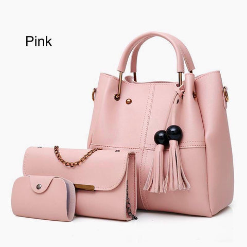 3 Pcs Ladies Hand & Shoulder Bag