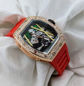 High Quality Skeleton Watch For Mens Richard Mille RM-01 Rubber Strap Waterproof Watch