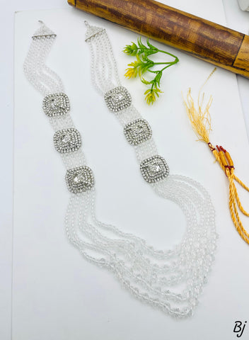 Fancy &amp; Beautiful Delicate Design Crystal Zircon Work Long Mala