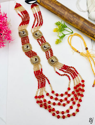 Fancy &amp; Beautiful Delicate Design Crystal Zircon Work Long Mala