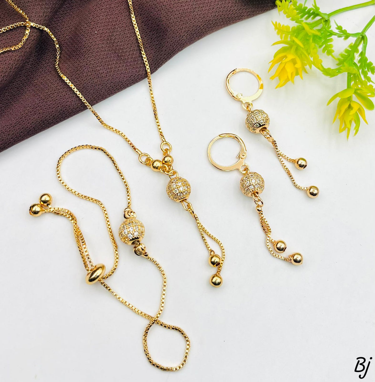 Fancy &amp; Beautiful Ball Zircon Combo Set