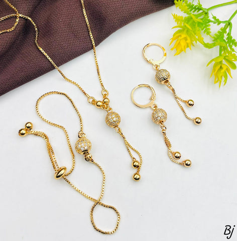 Fancy &amp; Beautiful Ball Zircon Combo Set