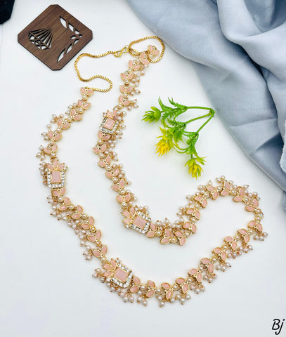 Fancy Beautiful Gold-Plated Zircon Long Mala