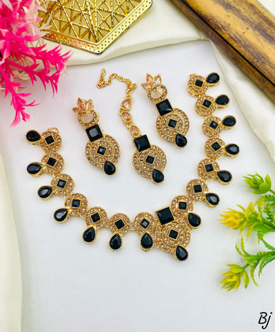 Beautiful Party Wear Full Zircon Choker Set