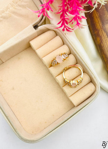 Beautiful Gold-Plated Zircon Rings