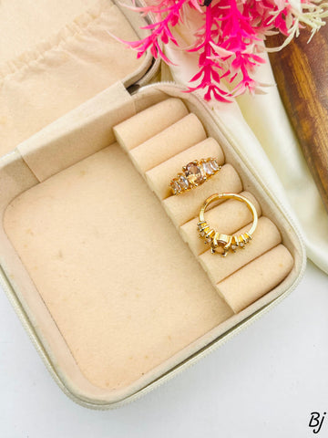 Beautiful Gold-Plated Zircon Rings