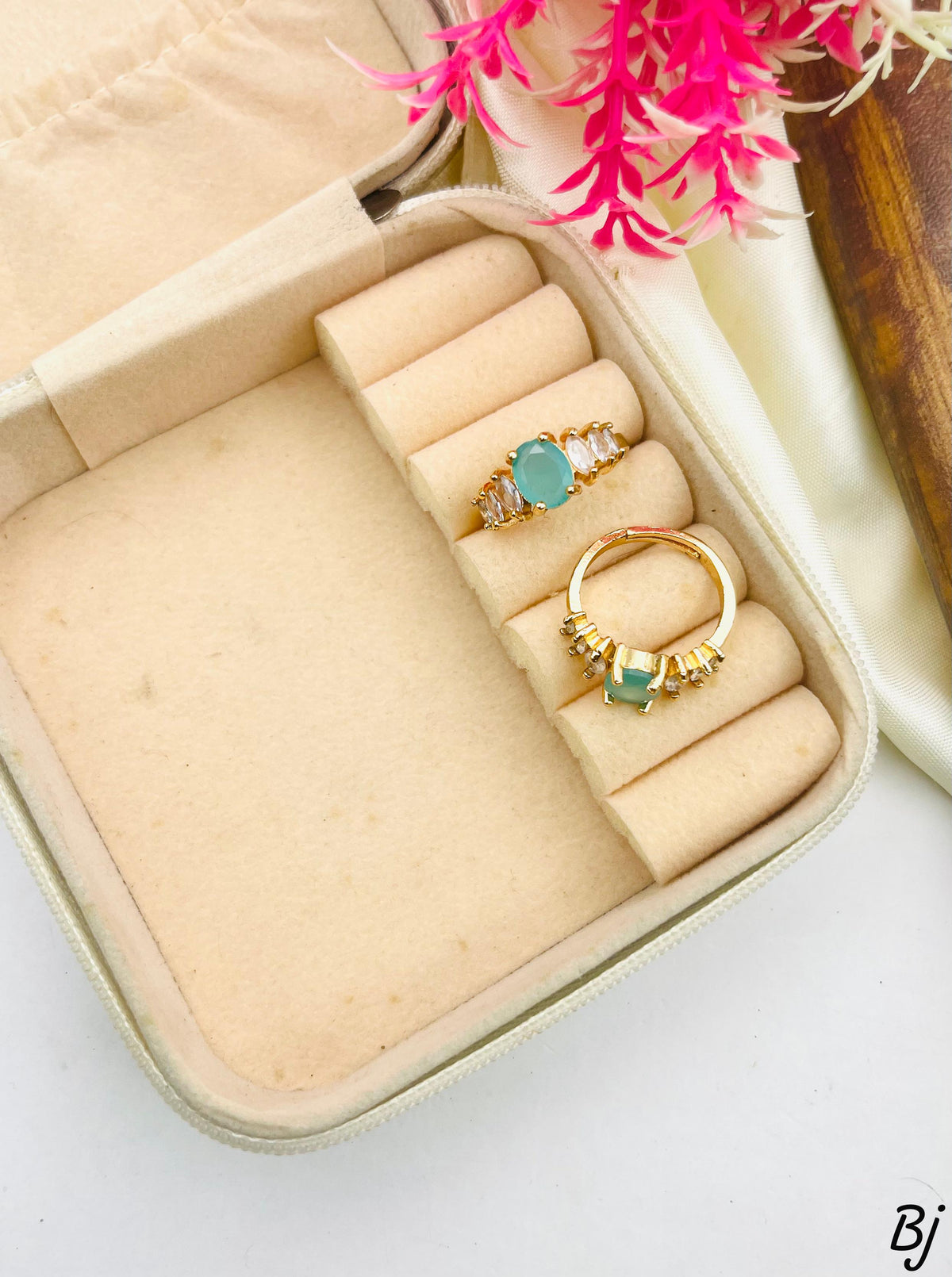 Beautiful Gold-Plated Zircon Rings