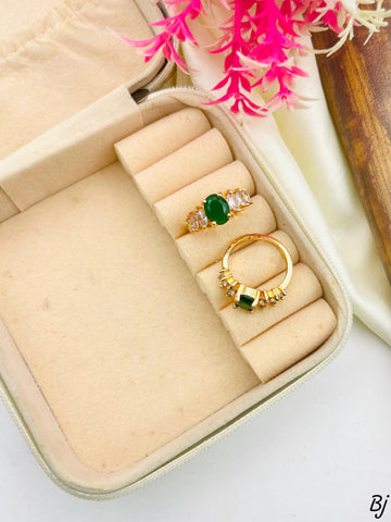 Beautiful Gold-Plated Zircon Rings
