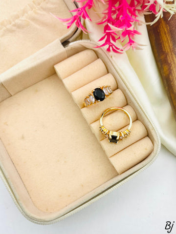 Beautiful Gold-Plated Zircon Rings