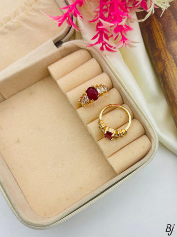 Beautiful Gold-Plated Zircon Rings