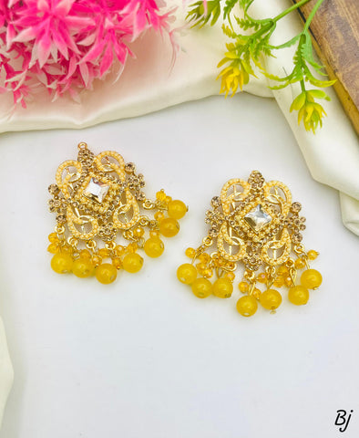 Beautiful China Heart Design Studs
