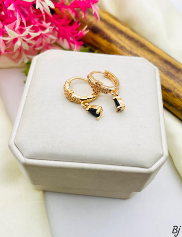 Beautiful China Heart Design Studs