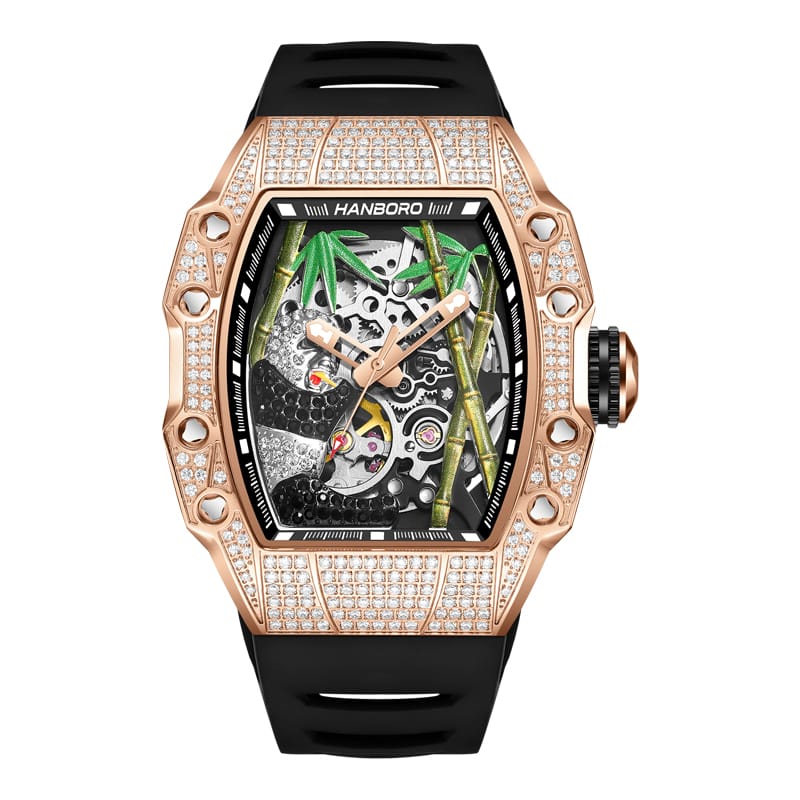 High Quality Skeleton Watch For Mens Richard Mille RM-01 Rubber Strap Waterproof Watch