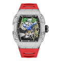 High Quality Skeleton Watch For Mens Richard Mille RM-01 Rubber Strap Waterproof Watch