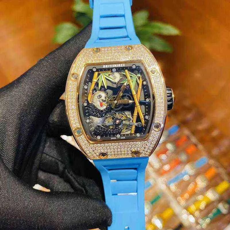 High Quality Skeleton Watch For Mens Richard Mille RM-01 Rubber Strap Waterproof Watch