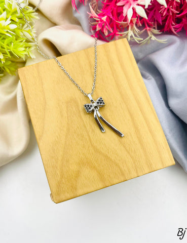 Fancy &amp; Beautiful Bow 🎀 Style Gold-Plated Zircon Pendants