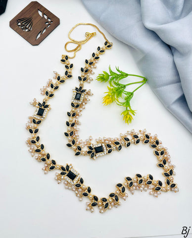 Fancy Beautiful Gold-Plated Zircon Long Mala