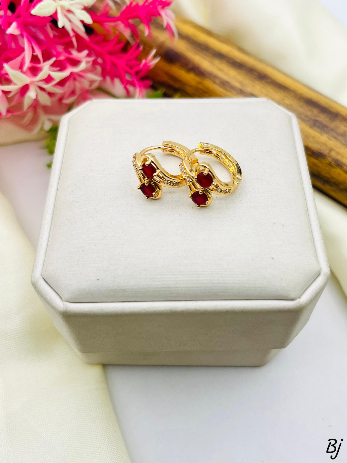 Beautiful China Heart Design Studs