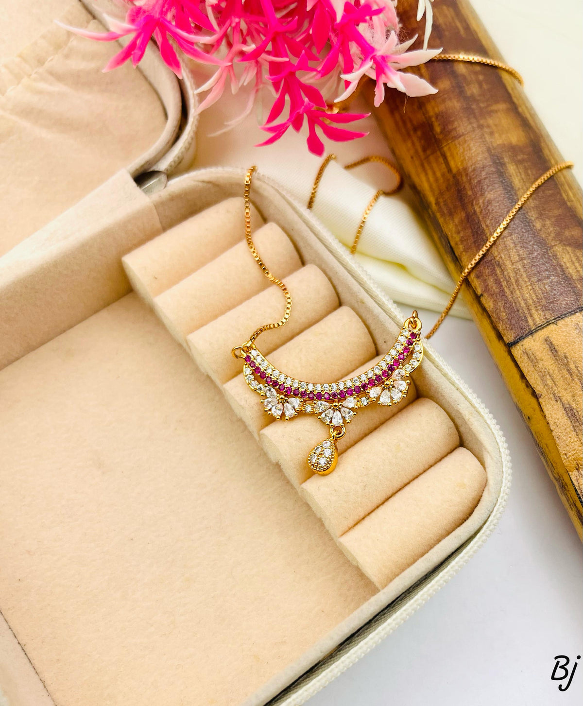 Beautiful Gold-Plated Zircon Pendants