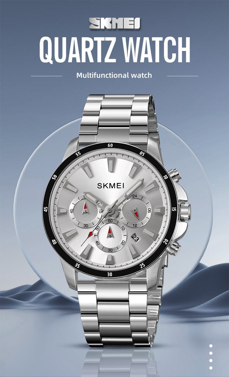 Skmei 9335-G-CH-BLK Metal Band Men Watch