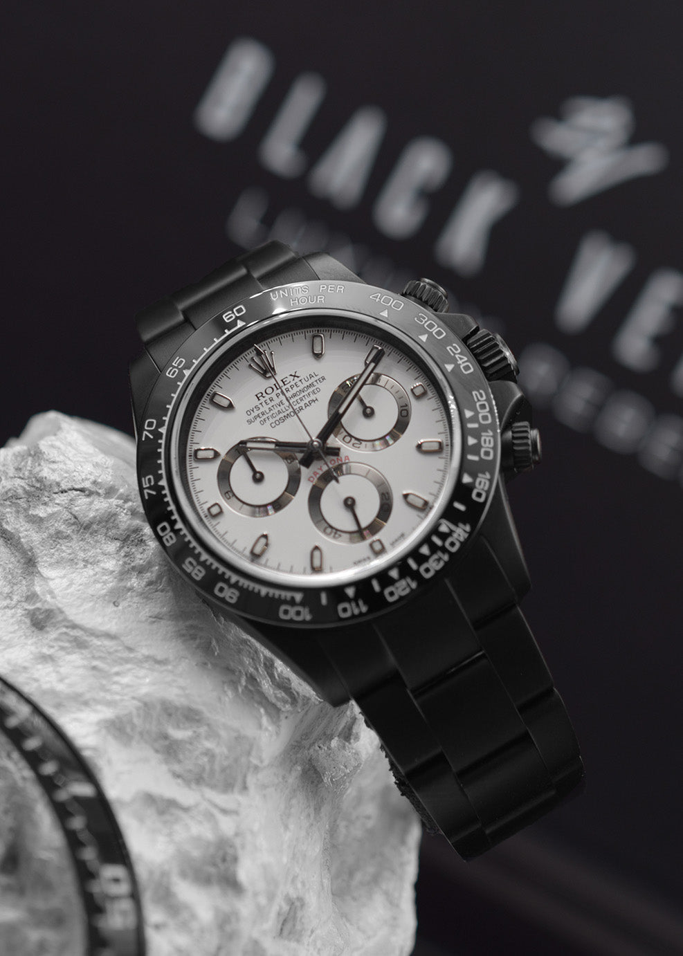Rolex Cosmograph Daytona Black Oyster Bracelet Watch