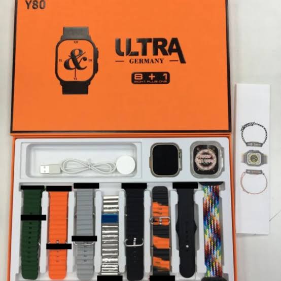 Y80 Ultra Smartwatch With 8 Strap