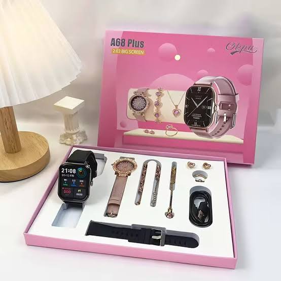 Smart Watch A68 Plus Lady Girl Smart Watch Suit Gift Box Packaging for Women